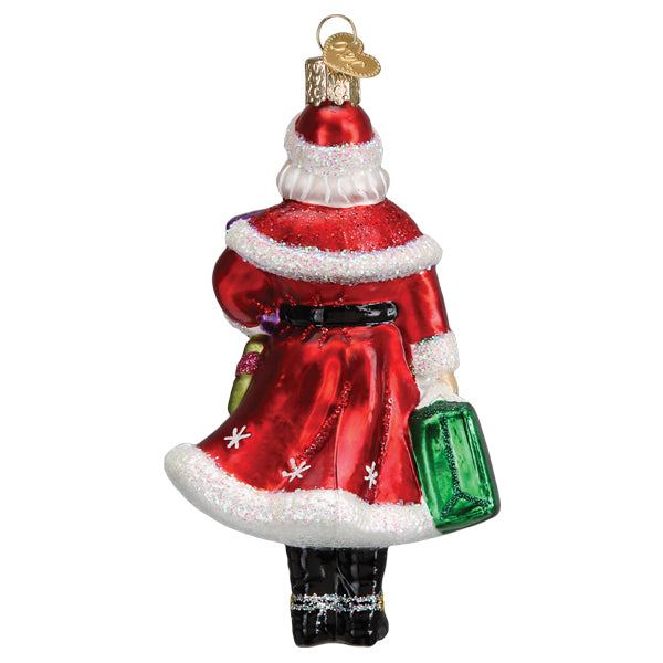 Mrs. Claus Goes Shopping Ornament Old World Christmas