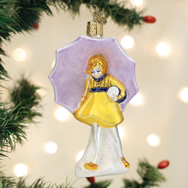 Morton Umbrella Girl Ornament Old World Christmas