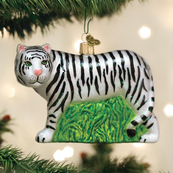 White Tiger Ornament Old World Christmas