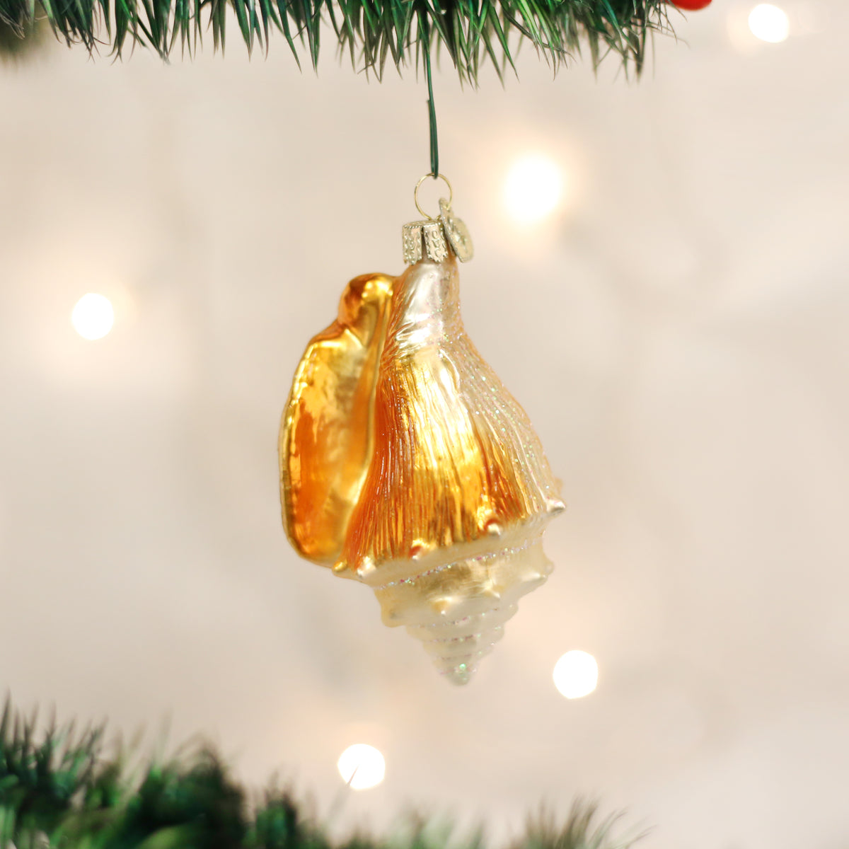Golden Seashell Ornament Old World Christmas