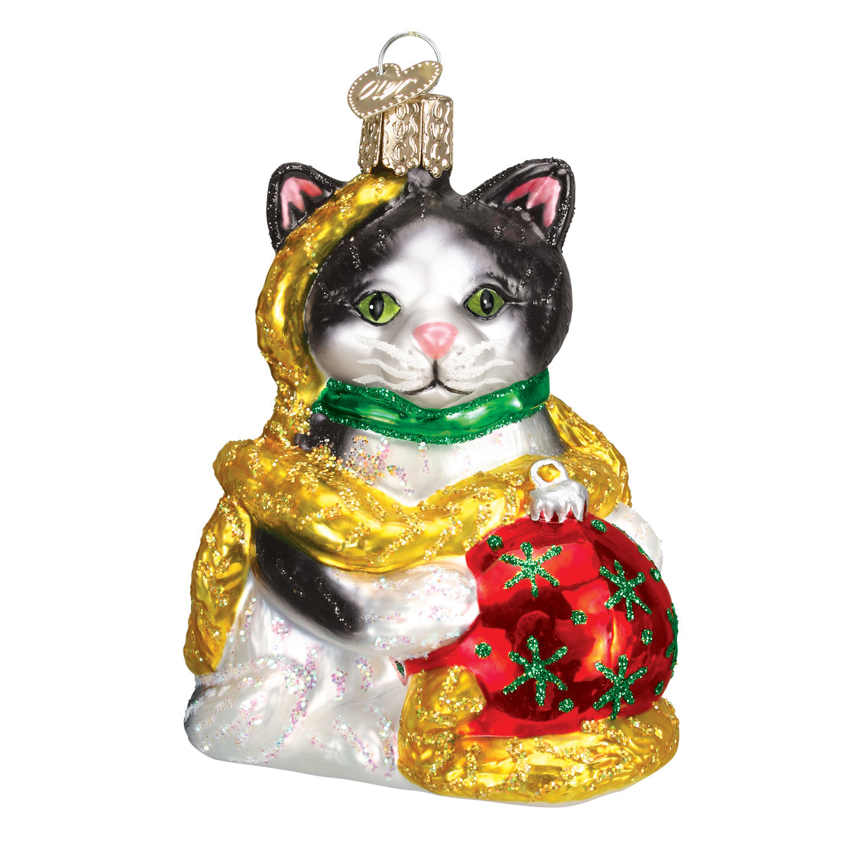 Holiday Kitten Ornament Old World Christmas