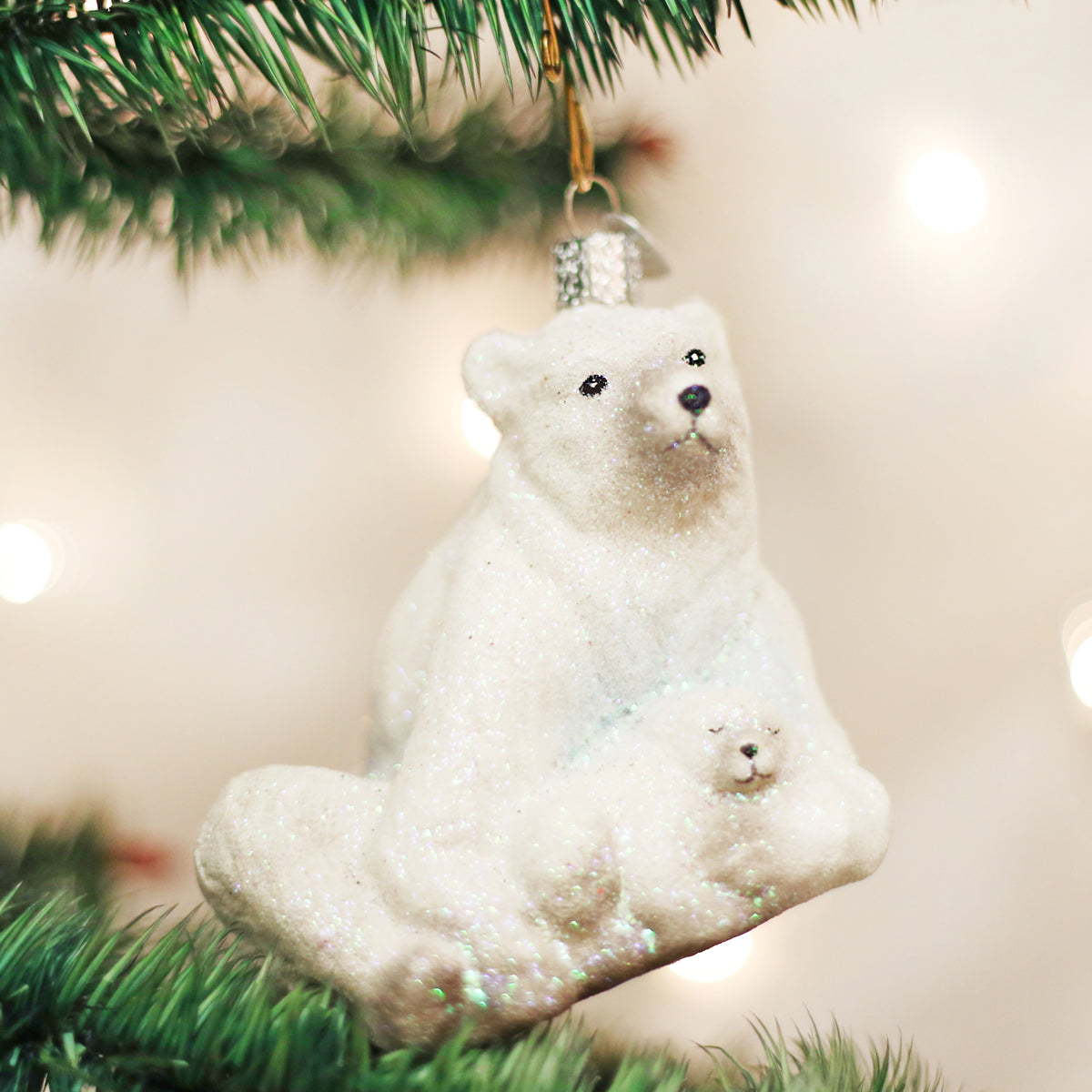Polar Bear With Cub Old World Christmas