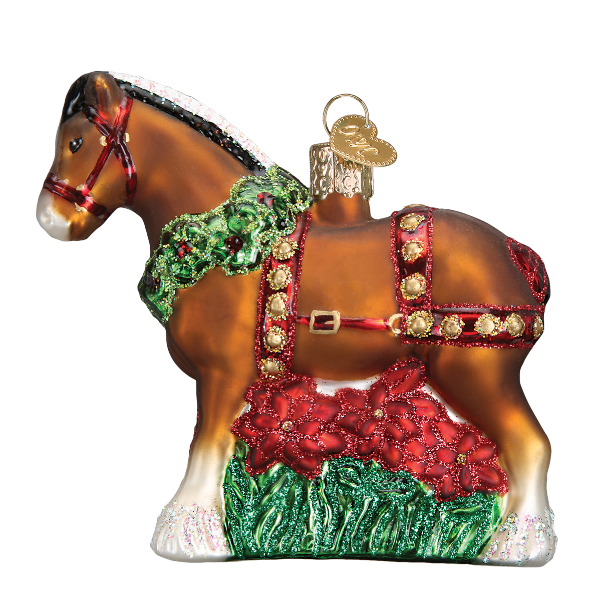 Holiday Clydesdale Ornament Old World Christmas