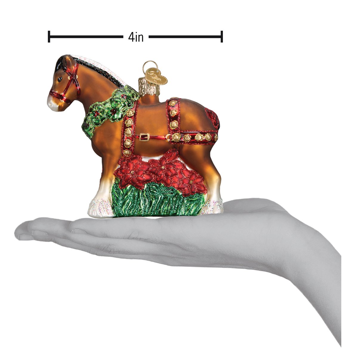 Holiday Clydesdale Ornament Old World Christmas
