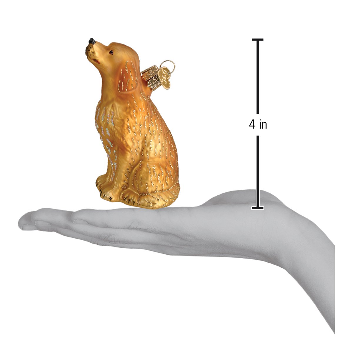 Sitting Golden Ornament Old World Christmas