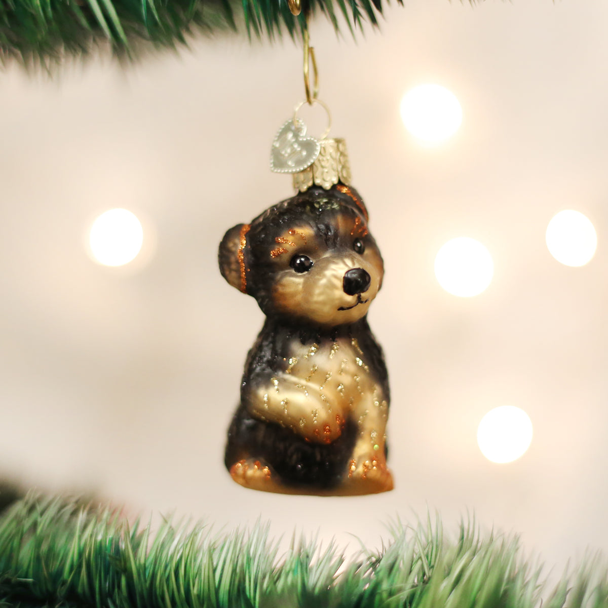 Yorkie Puppy Ornament Old World Christmas