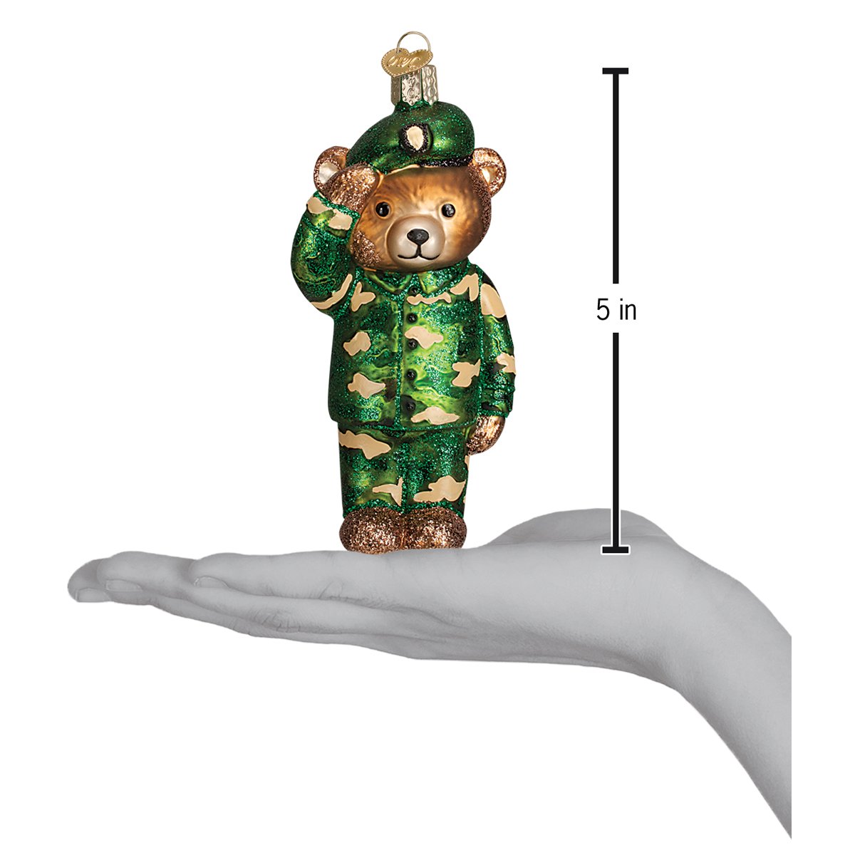 Army Bear Ornament Old World Christmas