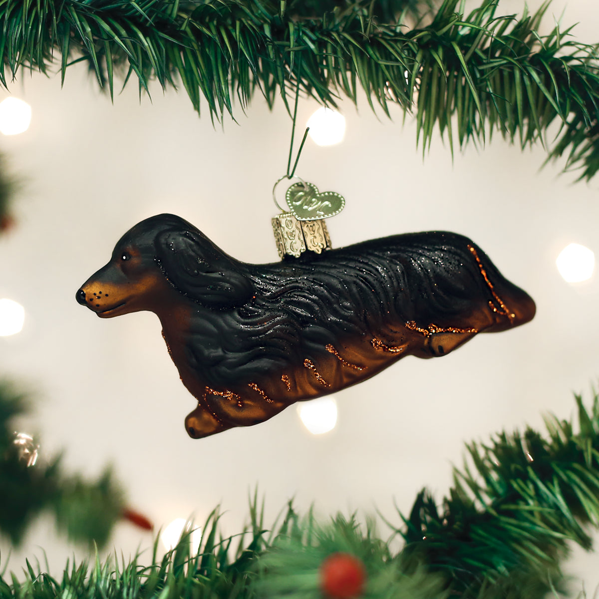 Long-haired Dachshund Old World Christmas