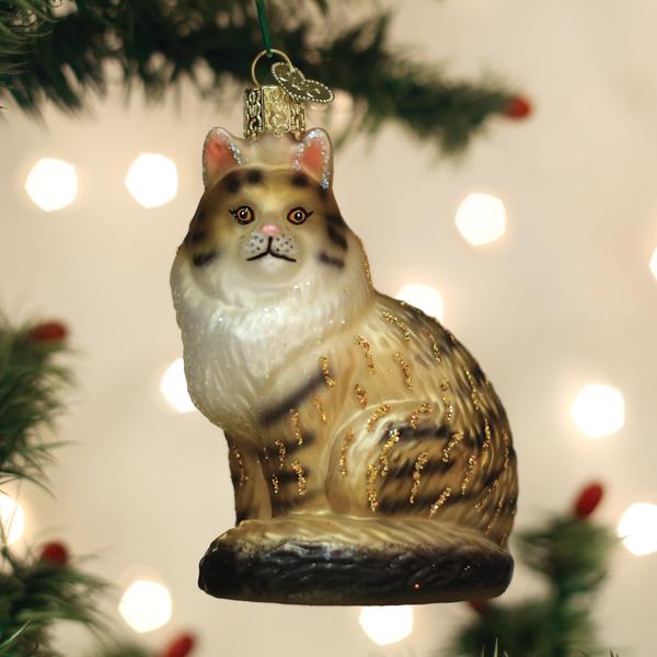 Maine Coon Cat Ornament Old World Christmas