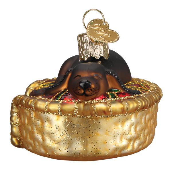 Sleepy Dachshund Ornament Old World Christmas