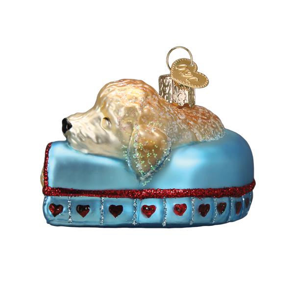 Sleepy Doodle Dog Ornament Old World Christmas
