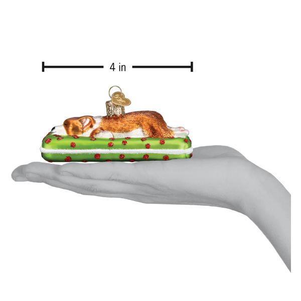 Sleepy Corgi Ornament Old World Christmas