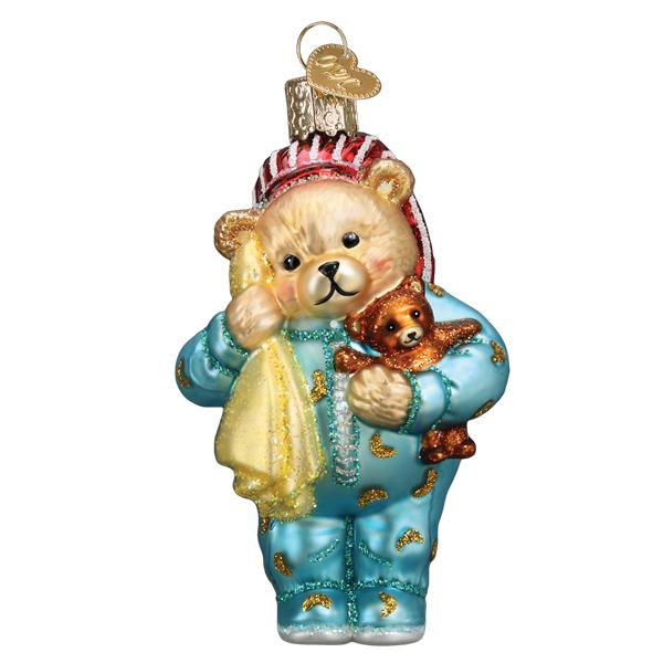 Bedtime Teddy Bear Ornament Old World Christmas