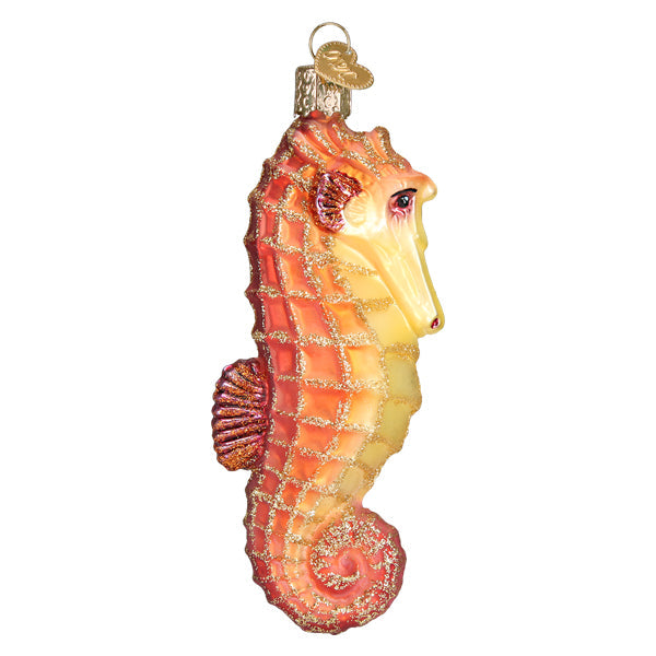 Orange Sea Horse Ornament Old World Christmas