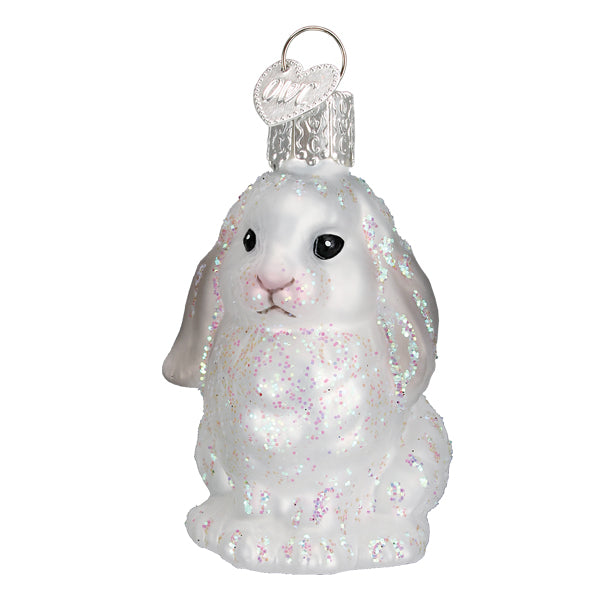 White Baby Bunny Ornament Old World Christmas