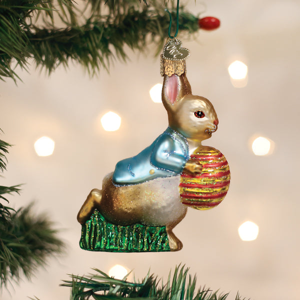 Peter Rabbit With Easter Egg Ornament Old World Christmas
