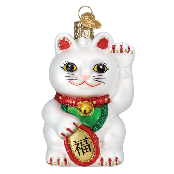 Lucky Cat Ornament Old World Christmas