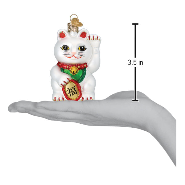 Lucky Cat Ornament Old World Christmas