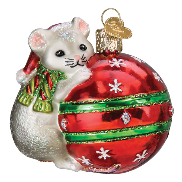 Playful Christmas Mouse Ornament Old World Christmas