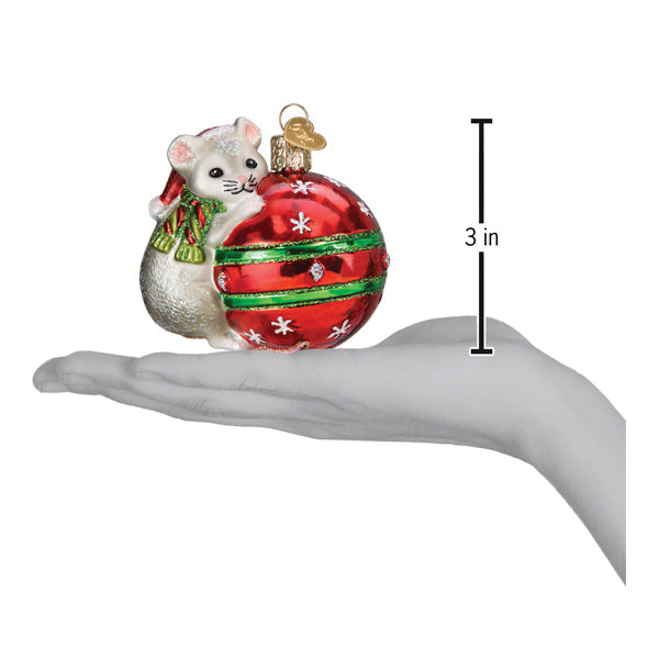 Playful Christmas Mouse Ornament Old World Christmas