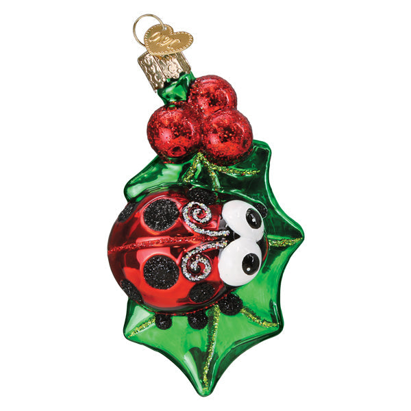 Holly Ladybug Ornament Old World Christmas