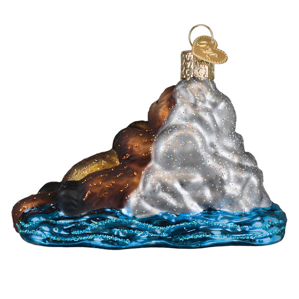 Otter With Pup Ornament Old World Christmas