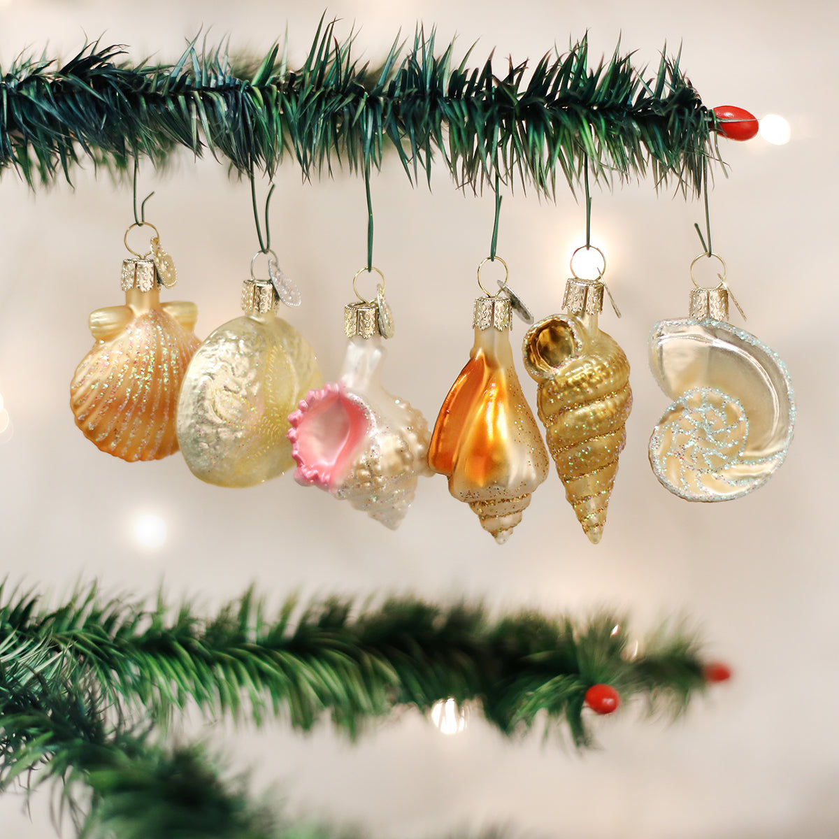 Sea Shell Christmas Ornament Set Old World Christmas