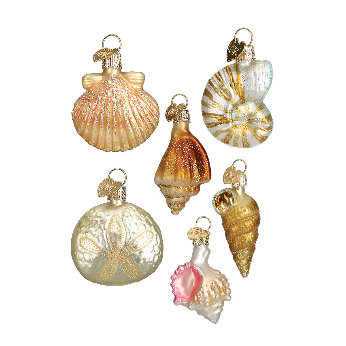Sea Shell Christmas Ornament Set Old World Christmas
