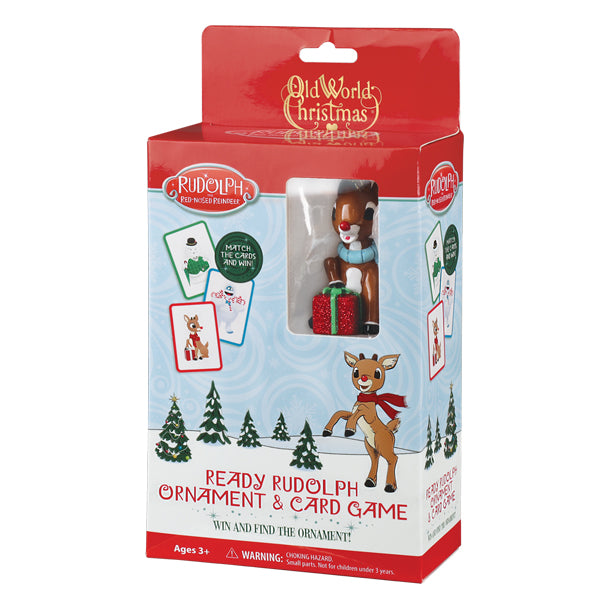 Ready Rudolph Ornament & Game Old World Christmas