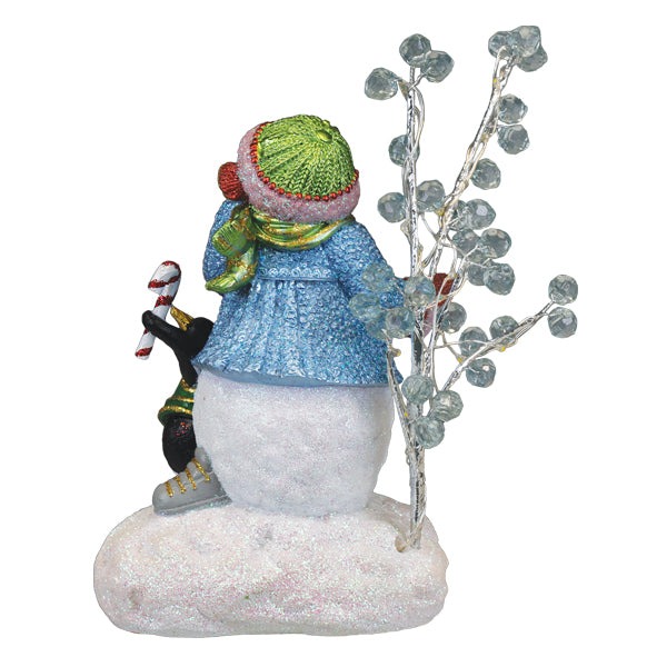 Snowgal And Penguin Lighted Figurine Old World Christmas