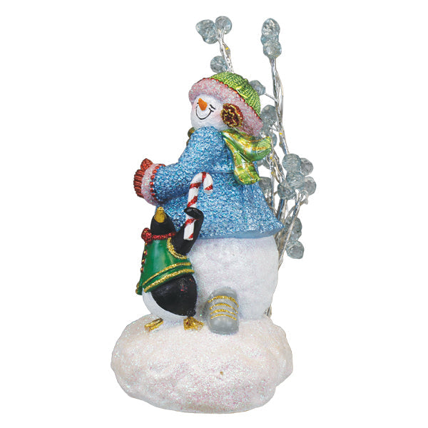 Snowgal And Penguin Lighted Figurine Old World Christmas