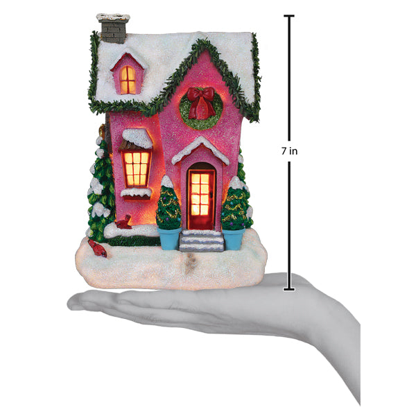 Holiday House Lighted Figurine Old World Christmas