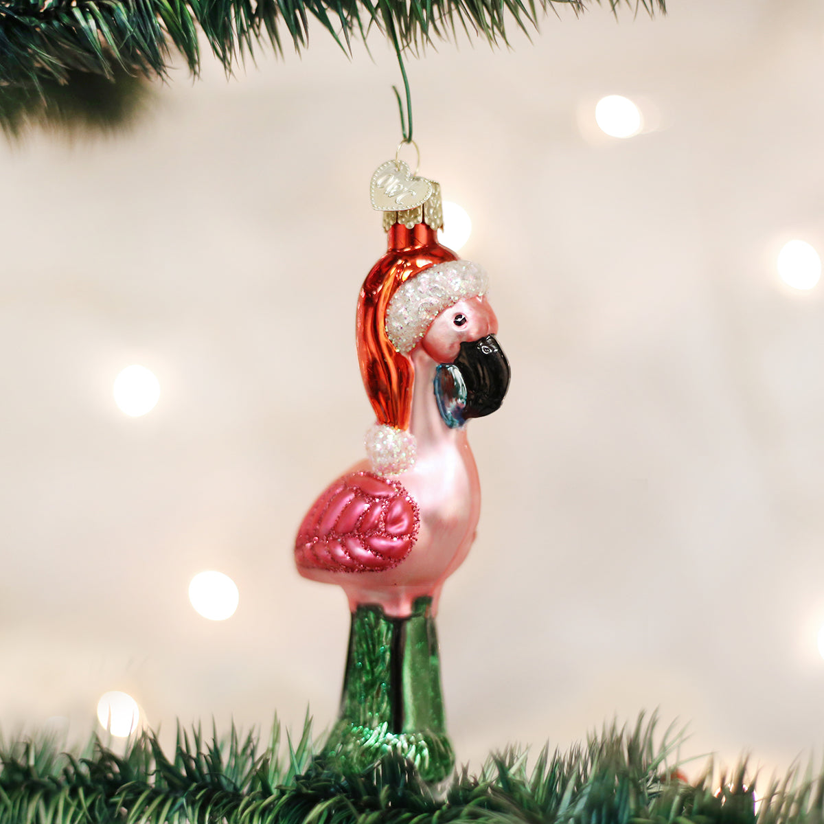 Yard Flamingo Ornament Old World Christmas