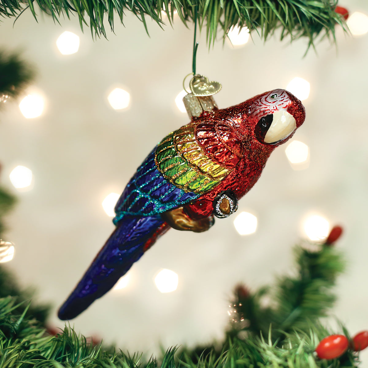 Tropical Parrot Ornament Old World Christmas