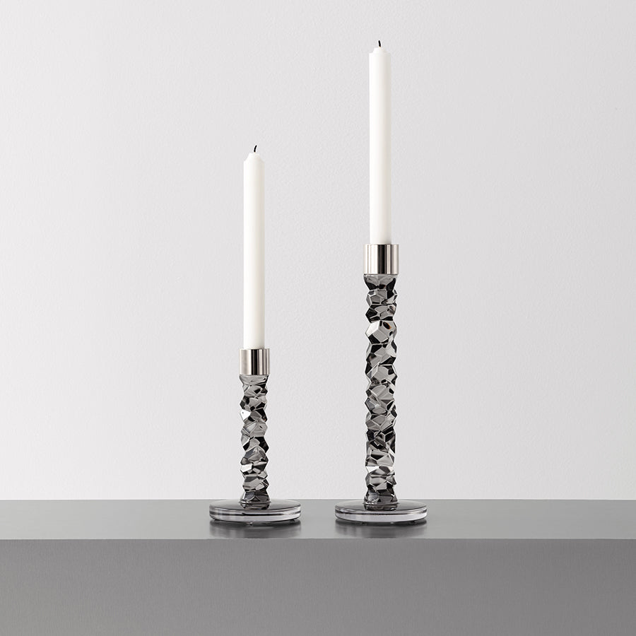 Carat Candlestick Graphite Large Orrefors