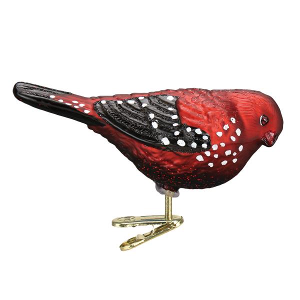 Strawberry Finch Ornament Old World Christmas