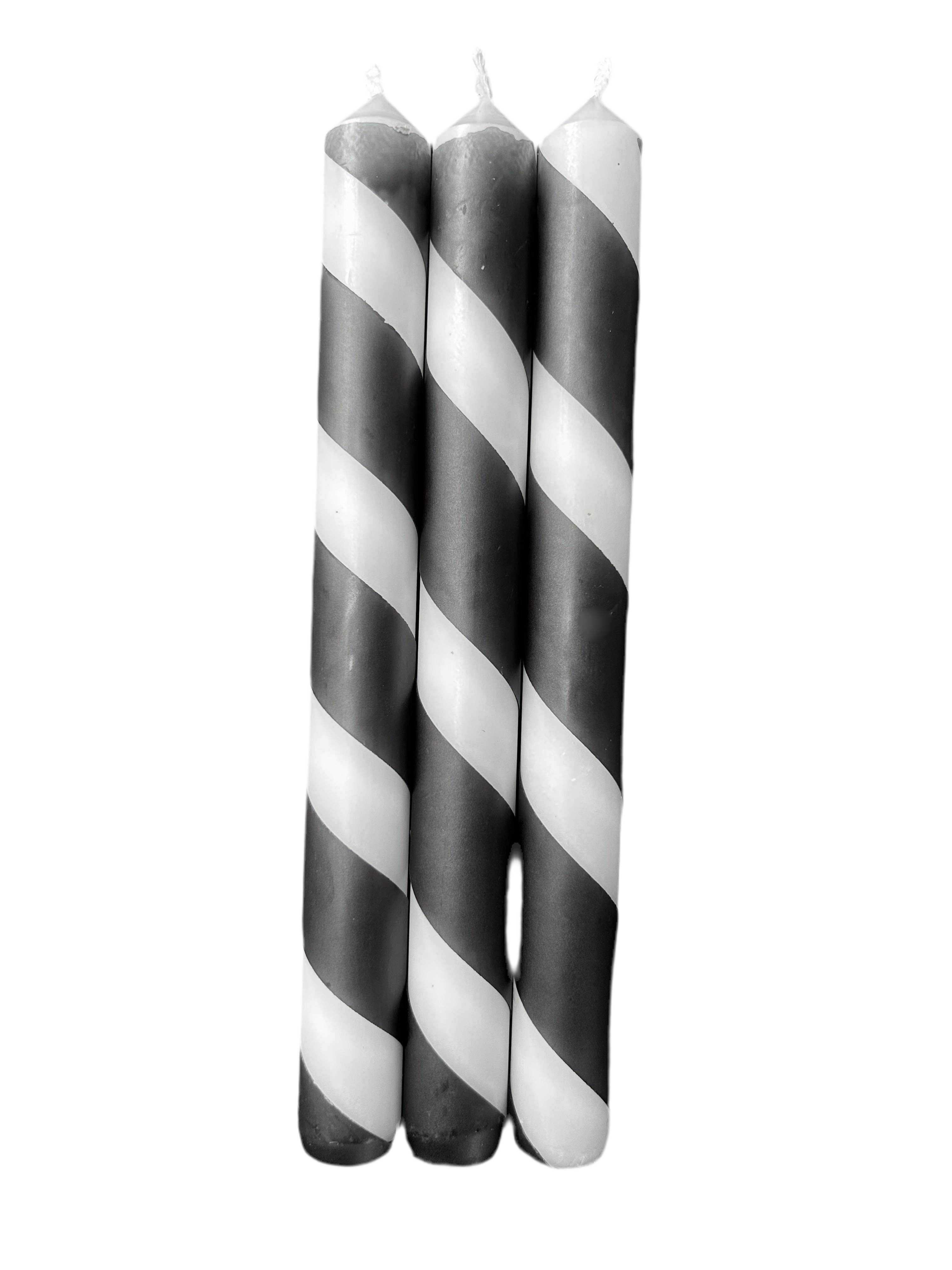 DARK MOON Dip Dye Dinner Candle Trio The Colour Emporium