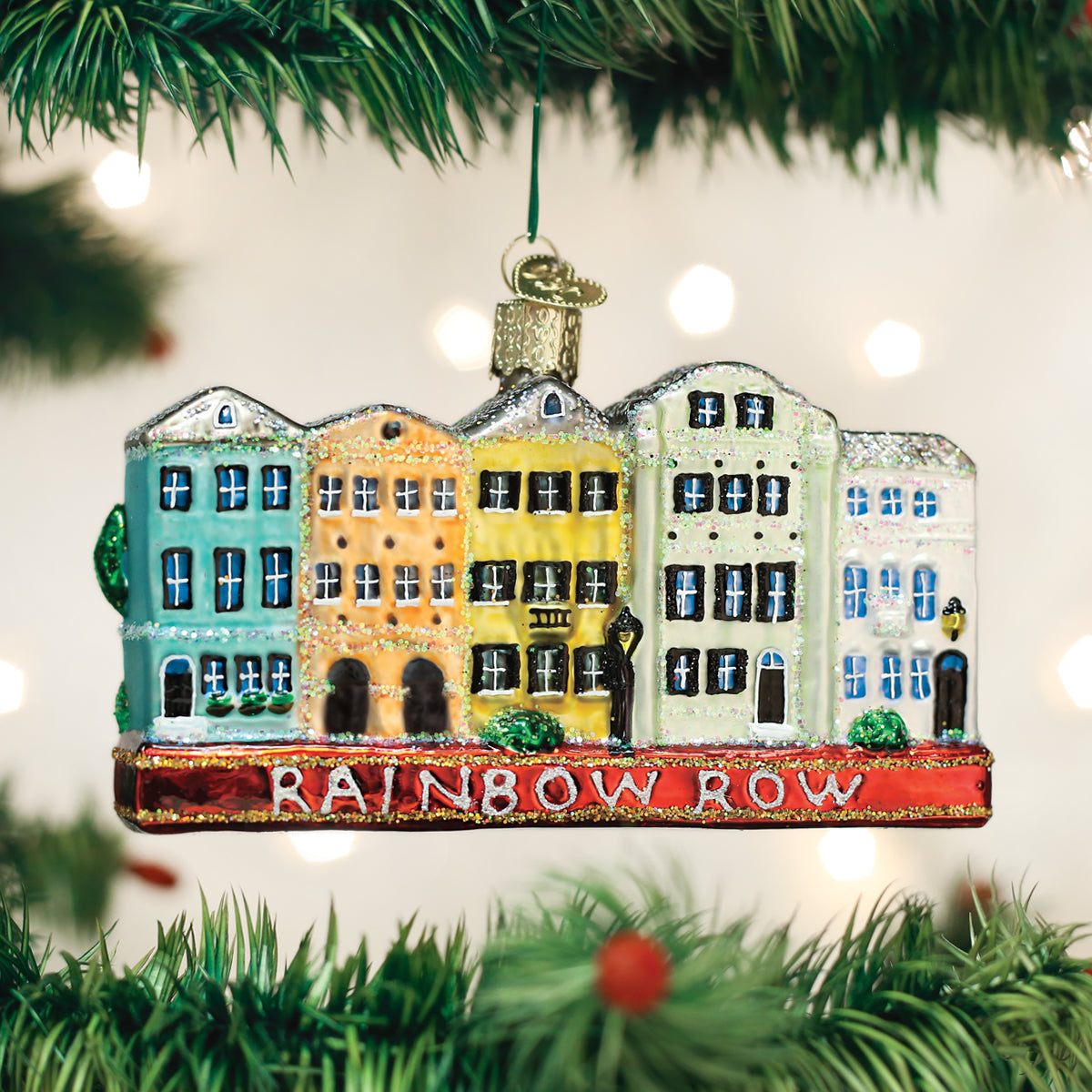 Rainbow Row Ornament Old World Christmas