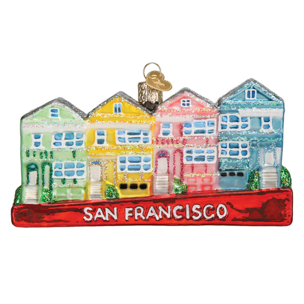 San Francisco Painted Ladies Ornament Old World Christmas