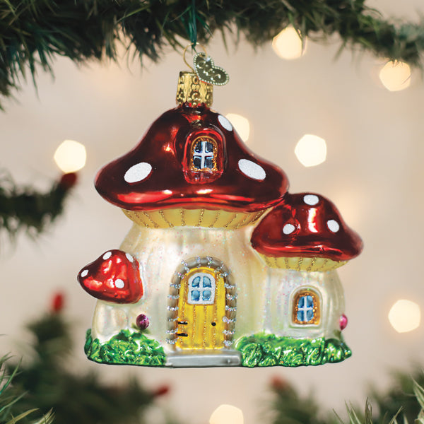 Mushroom House Ornament Old World Christmas