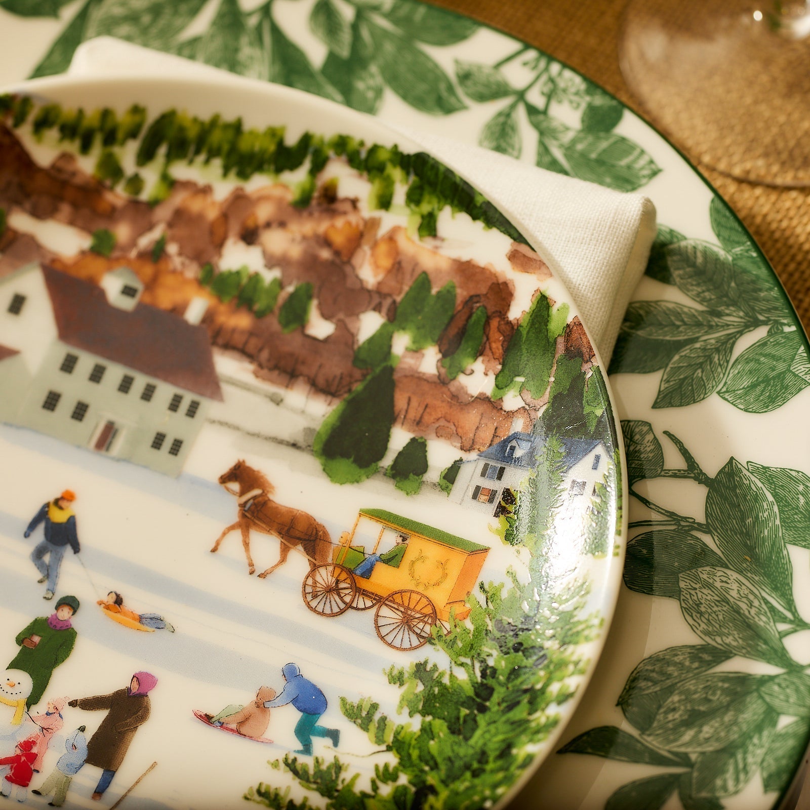 Caskata X Felix Doolittle Winter Wonderland Plates, Set of 4