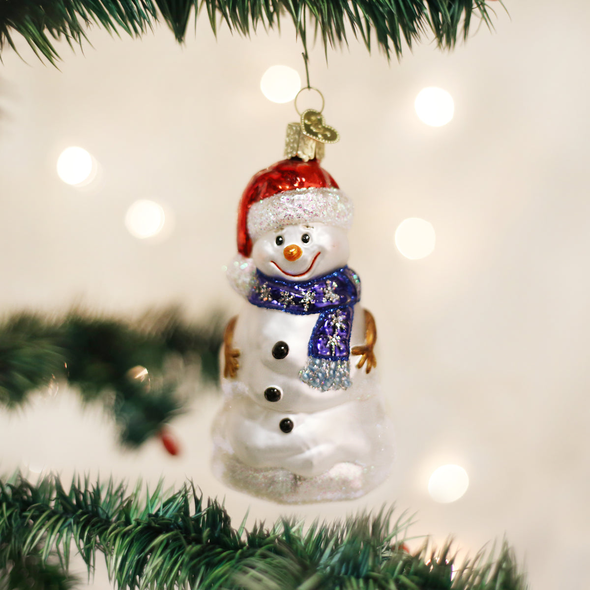 Happy Snowman Ornament Old World Christmas