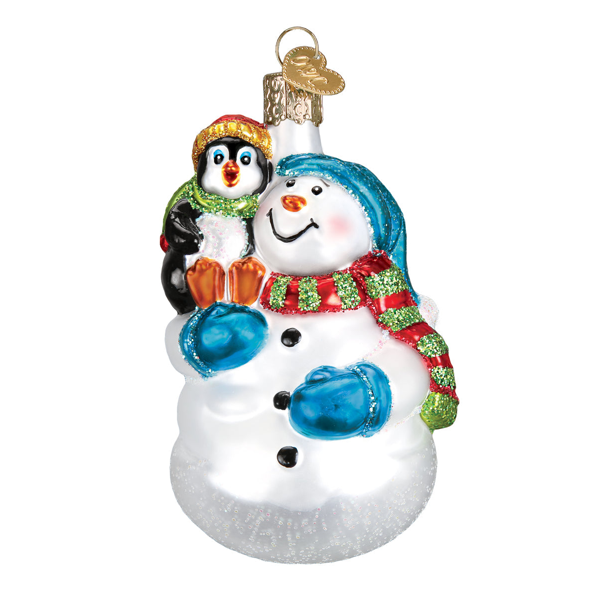 Snowman With Penguin Pal Old World Christmas
