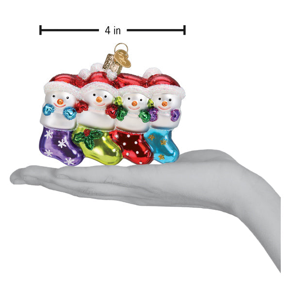 Snow Family Of 4 Ornament Old World Christmas