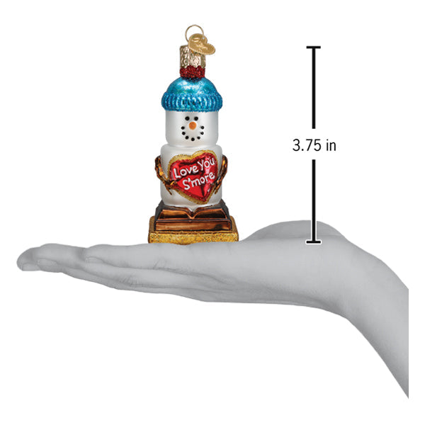 Love You S'more Snowman Ornament Old World Christmas