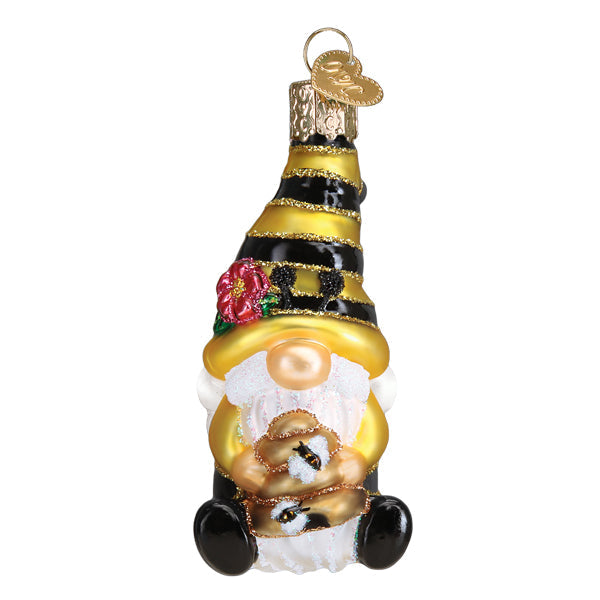 Bee Happy Gnome Ornament Old World Christmas