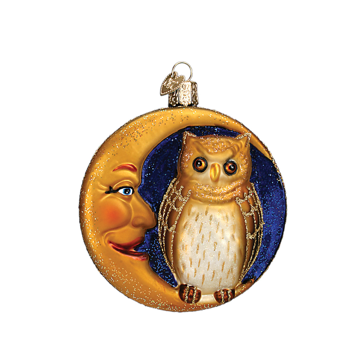 Owl In Moon Ornament Old World Christmas