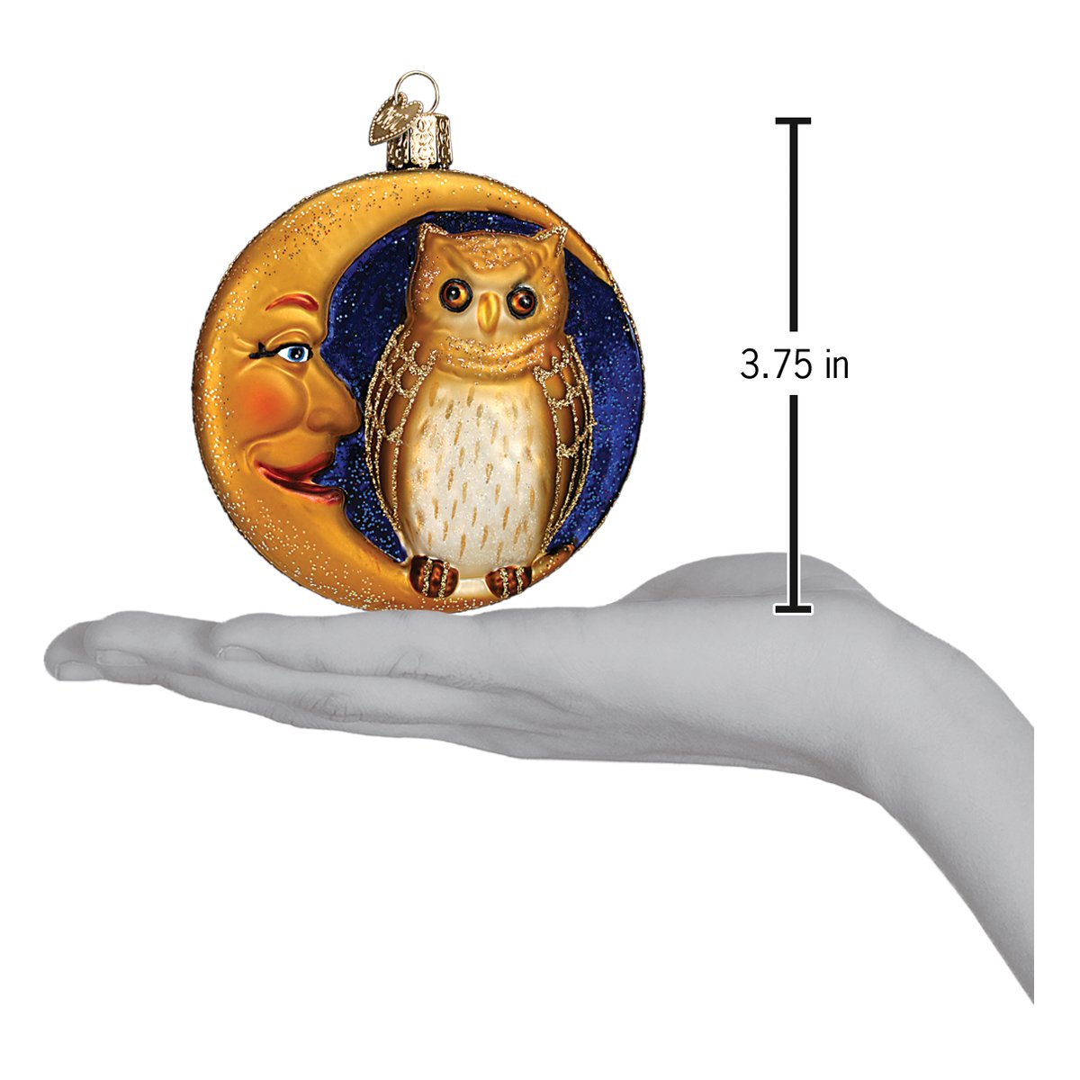 Owl In Moon Ornament Old World Christmas