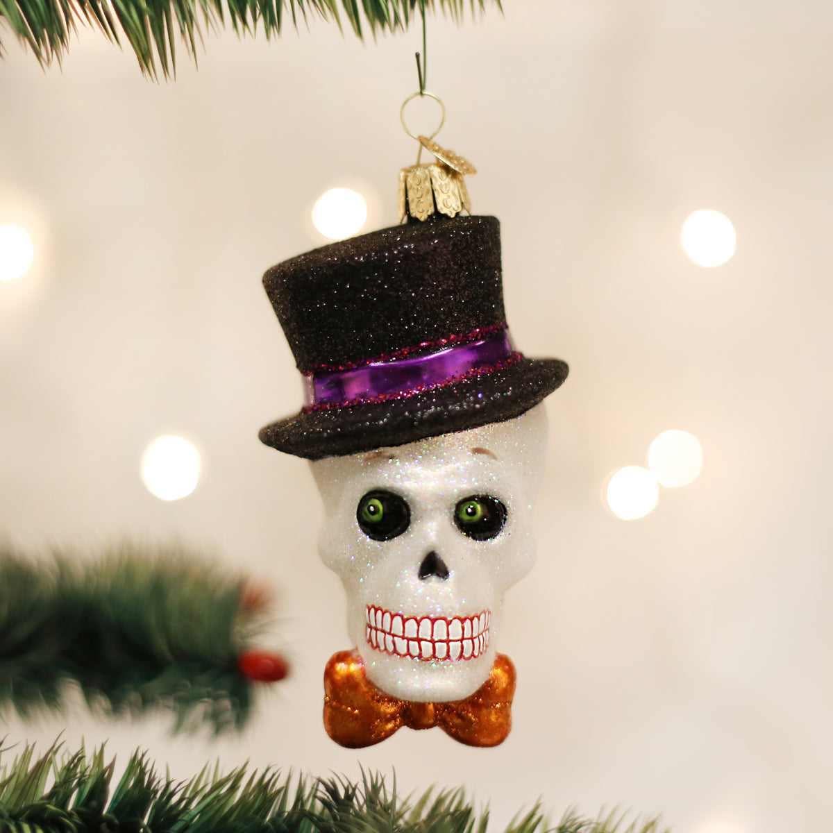 Top Hat Skeleton Ornament Old World Christmas