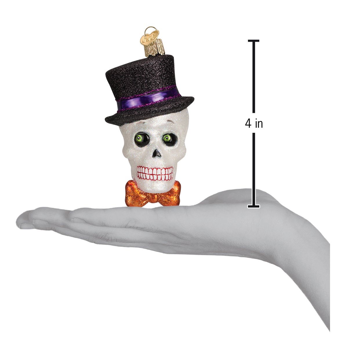 Top Hat Skeleton Ornament Old World Christmas